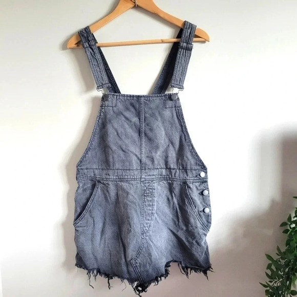 Free People Dresses & Skirts - Free People | Black Denim Overall Jumper Dress